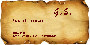 Gaebl Simon névjegykártya